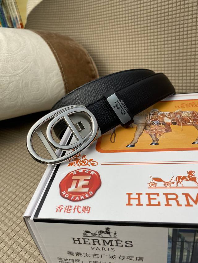 爱马仕.Herm s 原单自动带 材质 原单牛皮腰带 百分百头层牛皮腰带保证真皮 24K纯钢扣 专柜原单品质 做工精细 时尚大牌 送人自用首选 包装 请认准如图