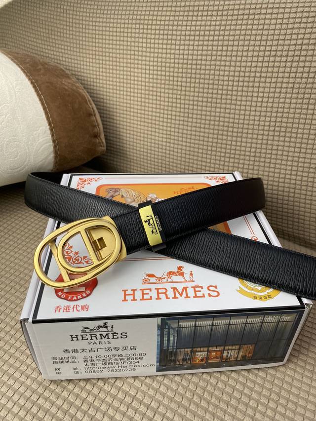 爱马仕.Herm s 原单自动带 材质 原单牛皮腰带 百分百头层牛皮腰带保证真皮 24K纯钢扣 专柜原单品质 做工精细 时尚大牌 送人自用首选 包装 请认准如图