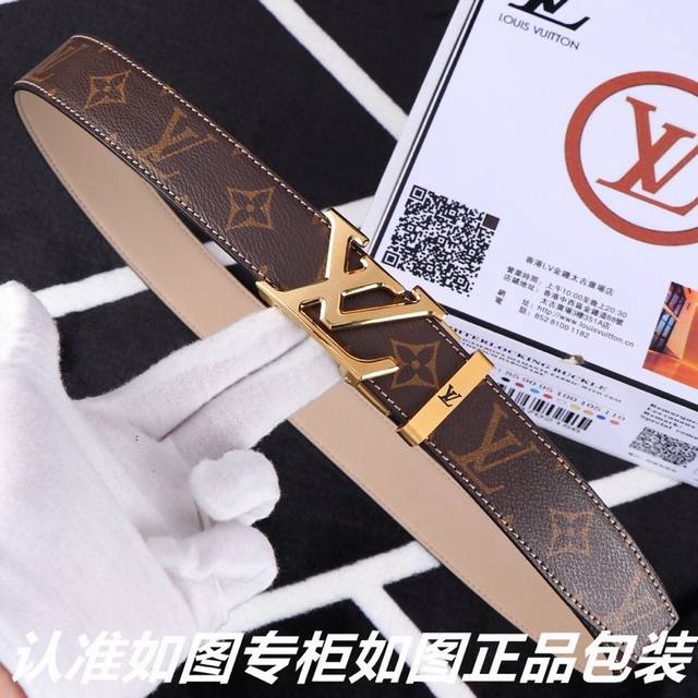 品名 Lv..路易..威登自动带 型号 认准如图专柜包装 赠送打孔器材料 百分百头层牛皮 24K纯钢扣保证真皮 专柜同等质量 送人自用首选包装 请认准如图专柜包