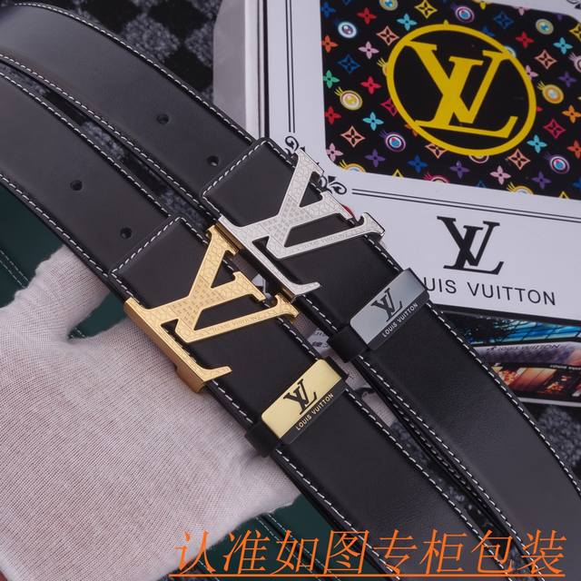 品名 Lv 路易斯登皮带原单腰带 材料 百分百头层牛皮腰带 保证真皮皮带 专柜原单品质 做工精细 送人自用首选 包装 请认准如图专柜包装 赠送打孔器 银联发票