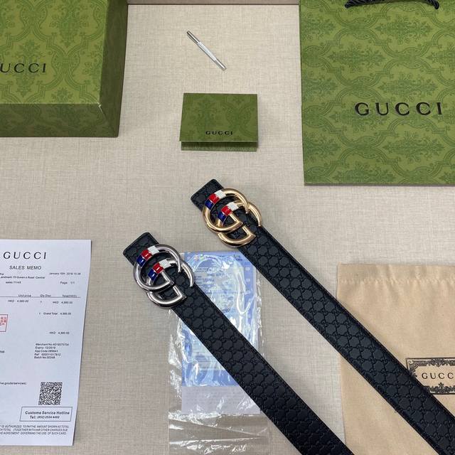 品牌 古驰gucci P 等级 原版品质 头层牛皮 专柜售经典爆款开模 油边精致 电脑车线 手感柔软 实物拍摄无修饰 上身效果超好 长度可裁剪 配专柜全套包装