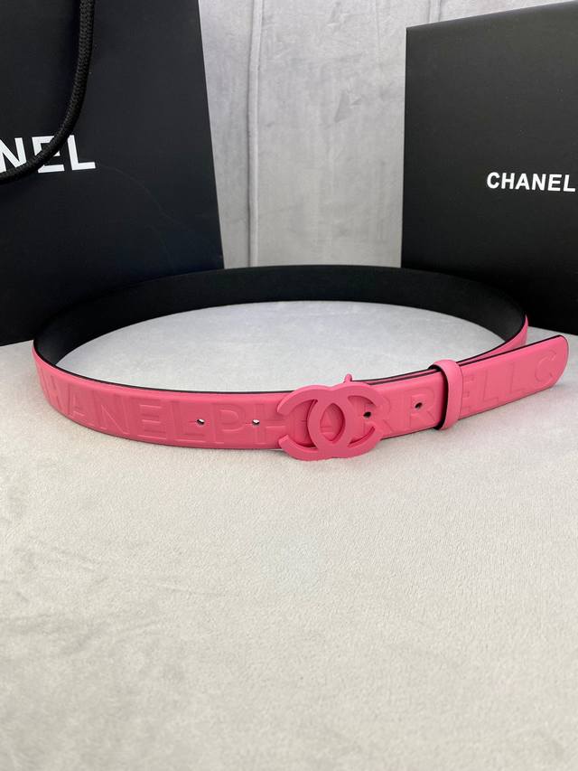 宽度3 0Cm Chanel 香奈儿 进口柔软小牛皮支持nfc芯片官方网站链接扫码验证 哑色精品钢扣