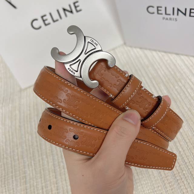 赛琳 Celine2 5Cm双面小牛皮头层定制 正面富有凯旋门压花 增添独特魅力气息 搭配蒸空电镀精品扣 支持nfc