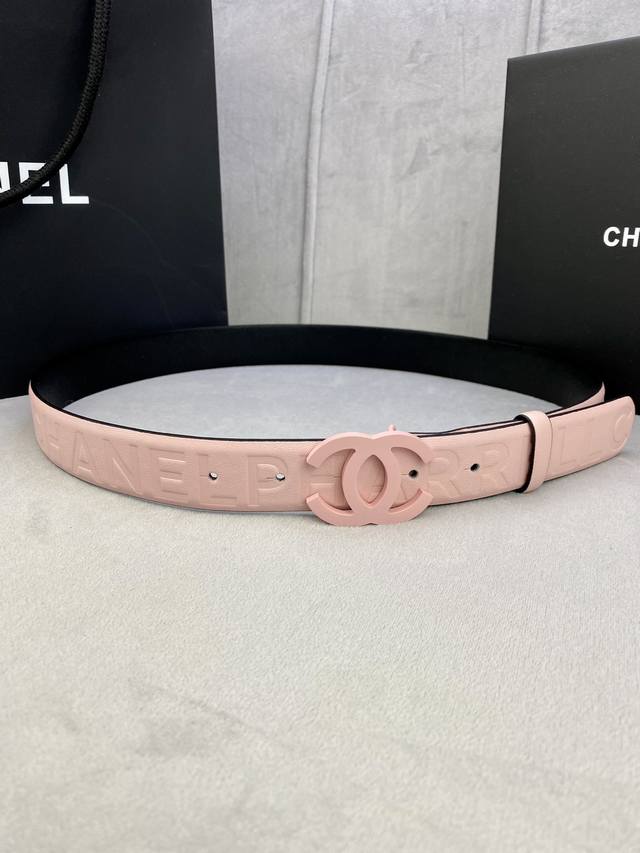 宽度3.0Cm Chanel 香奈儿 进口柔软小牛皮支持nfc芯片官方网站链接扫码验证 哑色精品钢扣