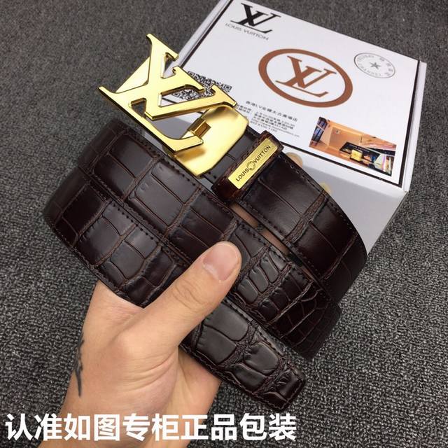 品牌 Lv.易路威登自动扣 型号 原单 认准如图专柜正品包装 等级 意大利进口头层牛皮 自动扣 鳄鱼纹 Lv.易路威登 世界著名奢侈品品牌 国外专柜有同款时尚又