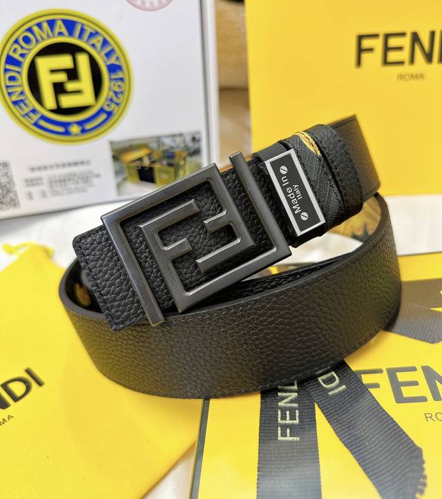 皮带 Fendi.芬迪..顶级原单复刻. 腰带 百分百头层牛皮 保证真皮 双层ff镂空雕花设计24K纯钢扣 永不掉色涂鸦彩绘图案艺术正反双面使用商场专柜同等质量