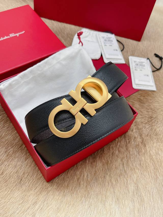 代购级 Ferragamo 菲拉格慕皮带 支持nfc扫码顶级原单 专柜品质 正品尺寸3.5Cm意大利原厂皮 贸易订单出口意大利 码数长度可自剪 送礼佳品 正品包