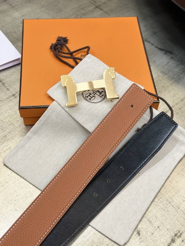 爱马仕 原厂皮系列 H 5382 Belt Buckle & Reversible Leather Strap 38Mm