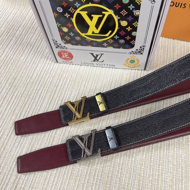 品名：Lv..路易..威登原单 材质：原单牛皮腰带 百分百头层牛皮腰带保证真皮，24K纯钢扣，专柜原单品质、做工精细，时尚大牌，送人自用首选 包