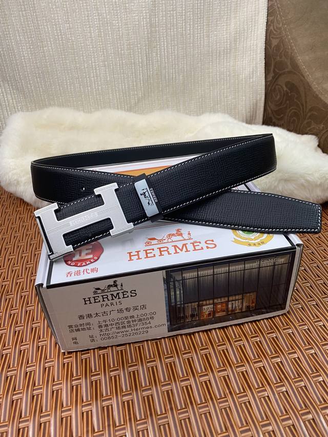 品名：爱马仕.Hermès 原单 材质：原单牛皮腰带 百分百头层牛皮腰带保证真皮，24K纯钢扣，专柜原单品质、做工精细，时尚大牌，送人自用首选