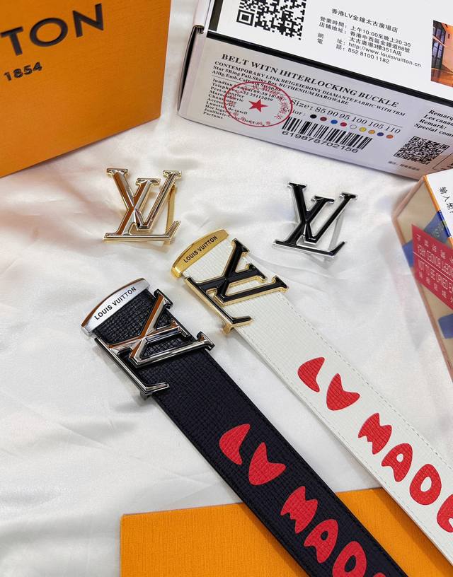 皮带：Lv..路易..威登顶级复刻. 腰带：原单品质百分百头层牛皮，保证真皮。双层双色渐变边框镶嵌水晶玉石设计.真空电镀.永不掉色.24K纯钢扣手绘涂鸦