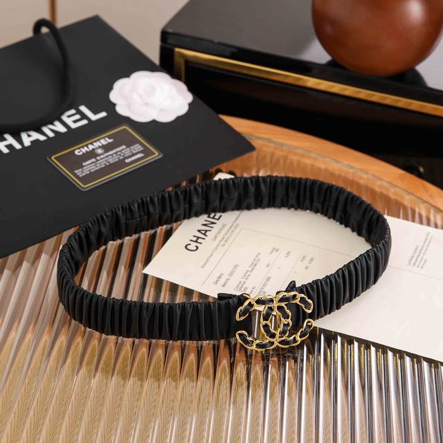 特 Chanel Cc链条 黄铜logo扣 小牛皮 银色金属 与 金色金属 3.0Cm精品 弹力十足 百搭 优雅 码数含扣s=65Cm总长 可用75、80、85