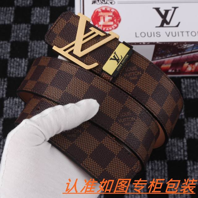 品名：Lv 路易斯登 原单 材料：百分百头层牛皮，保证真皮。专柜原单品质、做工精细，送人自用首选 包装： 请认准如图专柜包装，赠送打孔器，银联发票，宽度3.8C