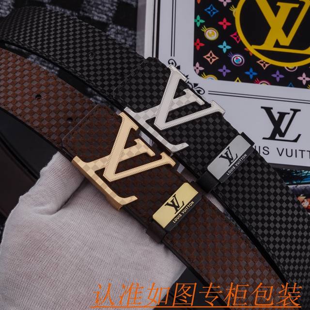 品名：Lv 路易斯登 原单 材料：百分百头层牛皮，保证真皮。专柜原单品质、做工精细，送人自用首选 包装： 请认准如图专柜包装，赠送打孔器，银联发票，宽度3.8C