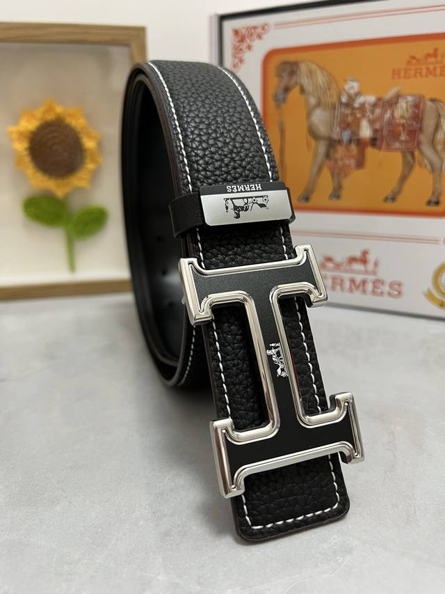 品名：爱马仕.Hermès 原单 材质：原单牛皮腰带 百分百头层牛皮腰带保证真皮，24K纯钢扣，专柜原单品质、做工精细，时尚大牌，送人自用首选 包装： 请认准如