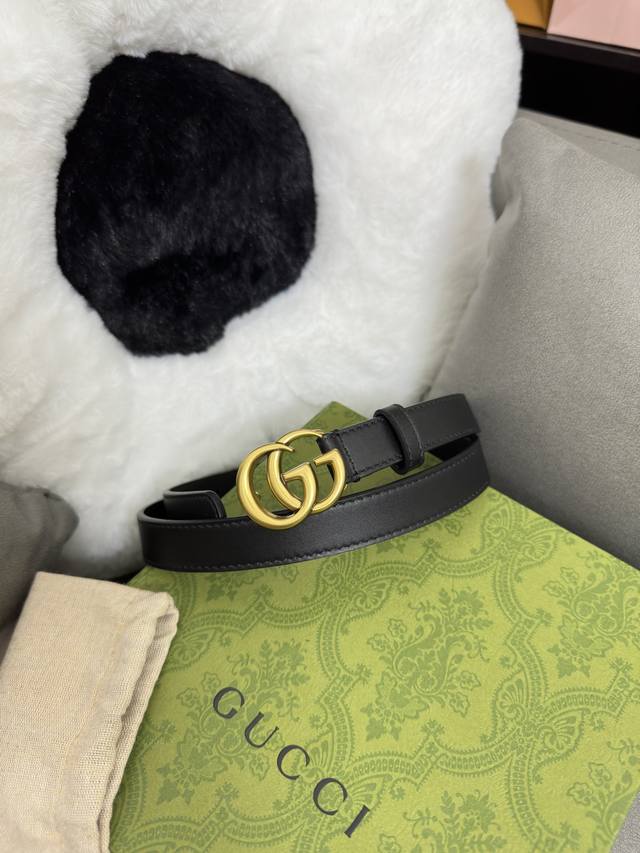 特 Gucci.古驰 全套包装 原版进口皮，内衬进口专用底 宽2.0cm 复古GG扣