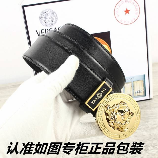 品牌：VERSACE.范思哲原单 型号：原单！请认准如图专柜包装 等级：意大利进口百分百头层牛皮，范思哲.VERSACE，世界著名奢侈品品牌，美人头经典之作，进