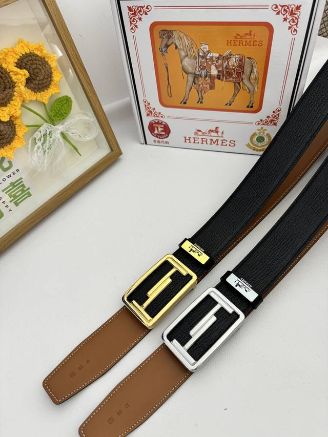 品名：爱马仕.Hermès 原单 材质：原单牛皮腰带 百分百头层牛皮腰带保证真皮，24K纯钢扣，专柜原单品质、做工精细，时尚大牌，送人自用首选 包装： 请认准如