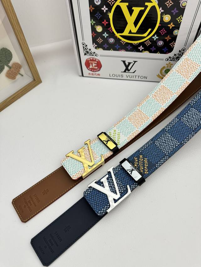 品名：Lv..路易..威登原单 材质：原单牛皮腰带 百分百头层牛皮腰带保证真皮，24K纯钢扣，专柜原单品质、做工精细，时尚大牌，送人自用首选 包装： 请认准如图