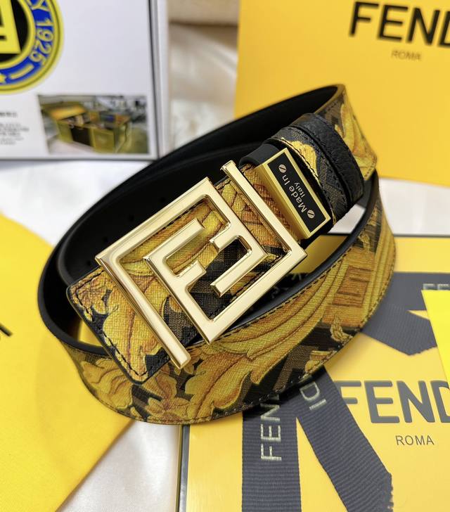 皮带：Fendi.芬迪..顶级原单复刻. 腰带：百分百头层牛皮，保证真皮。双层ff镂空雕花设计24K纯钢扣，永不掉色涂鸦彩绘图案艺术正反双面使用商场专柜同等质量