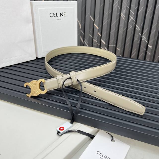 官网款 赛琳celine Ss20新款凯旋门logo 韩版时尚腰带皮带 男士女士通用 宽度2.5Cm