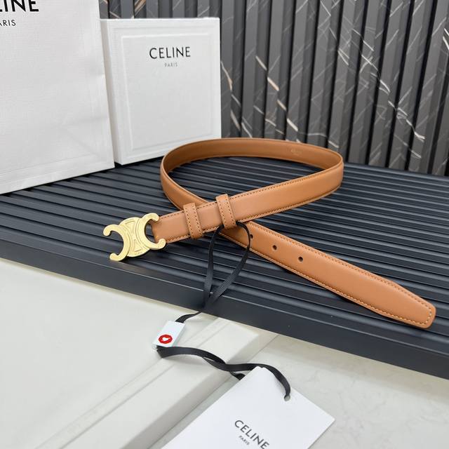 官网款 赛琳celine Ss20新款凯旋门logo 韩版时尚腰带皮带 男士女士通用 宽度2.5Cm