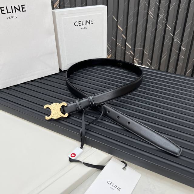 官网款 赛琳celine Ss20新款凯旋门logo 韩版时尚腰带皮带 男士女士通用 宽度2.5Cm