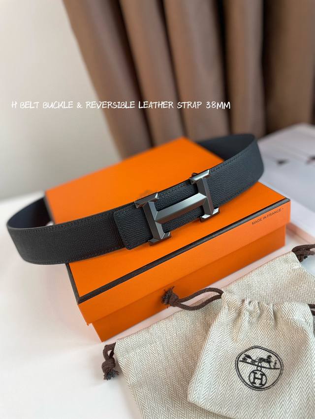 Hermes-38Mm 爱马仕专柜同步 进epsom双面小牛皮 精钢精品五金 双面可用