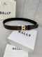 3.5Cm Bally 巴利 平纹 内衬头层小牛皮 ：配有金 银 字母扣头该皮带可调节，且能根据需要剪裁质量保证达到修身效果