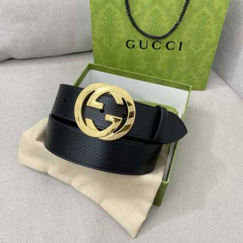 特 爆款 Gucci[正] 高端定制男士原单皮带，海外限量定制款式，顶级原厂材质复刻，体现腰间贵族的一款必备腰带，宽度4.0Cm