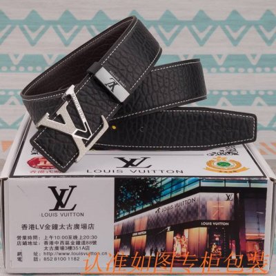 品名：Lv 皮带 原单 腰带 材料：百分百头层牛皮腰带，保证真皮皮带，专柜原单品质、做工精细，时尚大牌，送人自用首选 包装： 请认准如图专柜包装，赠送打孔器，手
