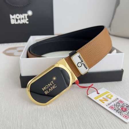 品名：万宝龙.Montblanc原单 腰带 皮带 型号：挂扣，新款原版经典精品双色挂扣，实物拍摄，原版头层牛皮 材料：百分百头层牛皮，保证真皮。双面可用专柜同等 - 点击图像关闭