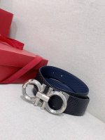 特P160 菲拉格慕（Salvatore Ferragamo）男士皮帶系列 規格35Mm 雙面可調式Gancini皮帶 正裝休閒百搭 長度調