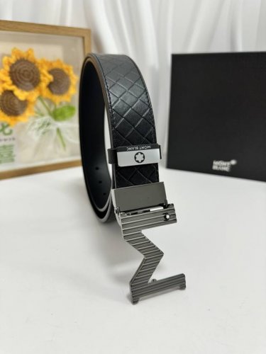 品名：万宝龙 Montblanc 材质：原单牛皮腰带 百分百头层牛皮腰带保证真皮，24K纯钢扣，专柜原单品质、做工精细，时尚大牌，送人自用首选 包装： 请认准如