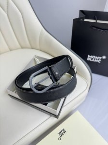 特 Montblanc万宝龙 宽3.5Cm 采用头层牛皮 精品针式扣头 自由裁剪商务休闲