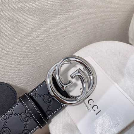 新款，Gucci 男士皮带专柜热卖款腰带 头层牛皮 配全套包装礼盒 - 点击图像关闭