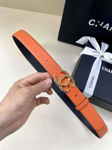 特 宽度3.0Cm Chanel 香奈儿 带身粒面均匀 夏季多色选择金 银金属镶钻钢扣。女士百搭款