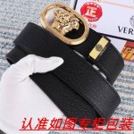 品名：Versace.范思哲原单 材料：百分百头层牛皮，保证真皮。24K纯钢扣双面可用专柜同等质量， 送人自用首选 包装： 请认准如图专柜包装，赠送打孔器，银联