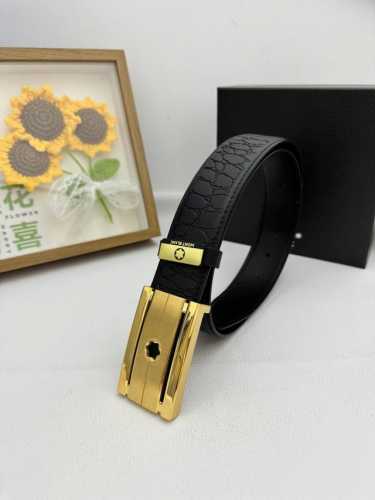 品名：万宝龙 Montblanc 材质：原单牛皮腰带 百分百头层牛皮腰带保证真皮，24K纯钢扣，专柜原单品质、做工精细，时尚大牌，送人自用首选 包装： 请认准如