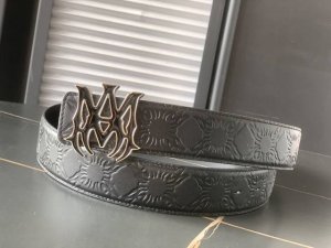 Amiri 新款全新工艺、原版走线3.8Cm双面腰带法国原厂小牛皮，A级钢扣 品质毋庸置疑 没有更好 只有最好,升级版