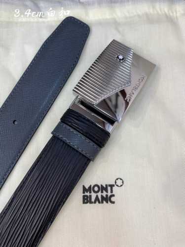 Mont～Blanc万～宝龙 宽3.5Cm 采用头层牛皮 精品针式扣头 自由裁剪商务休闲皮带