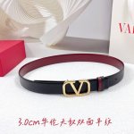 3.0Cm 华伦天奴腰带，双面头层牛皮皮料，长度：.75.80.85.90.95.100欧，铜五金扣原版开模定制庆祝]