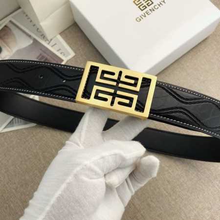 纪梵希 特种皮腰带系列 ，原厂五金精品不锈钢扣，手感柔软舒适 宽3.8Cm。 - 点击图像关闭