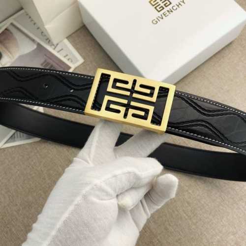 纪梵希 特种皮腰带系列 ，原厂五金精品不锈钢扣，手感柔软舒适 宽3.8Cm。