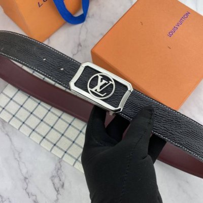 特P180 Lv 男士腰带38Mm 双面进口皮可双面使用 专柜走线 搭配新款