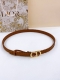 Dior 20 毫米黑色光滑牛皮 Saddle Belt Montaigne Star Cd 腰带扣 内侧饰以 Christian Dior paris 标志