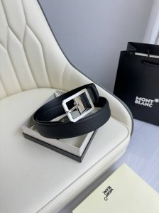 Montblanc万宝龙 宽3.5cm 采用头层牛皮 精品针式扣头 自由裁剪商务休闲