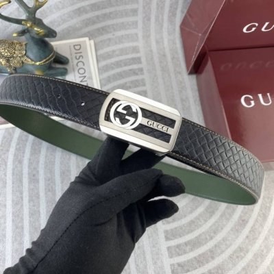 古奇 特种皮腰带系列 ，原厂五金精品不锈钢扣，手感柔软舒适 宽3.8Cm。
