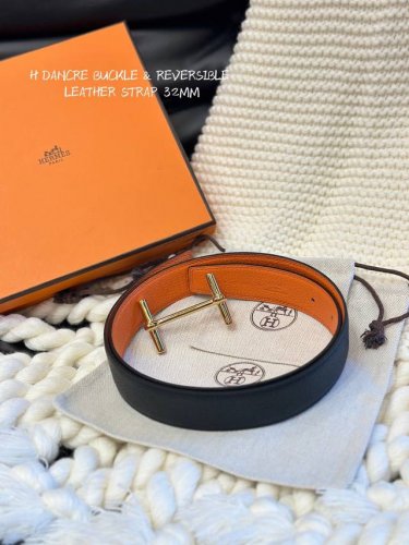 特 P180 H D’Ancre Belt Buckle & Reversible Leather Stra P40Mm