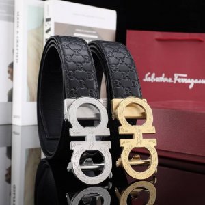 菲拉格慕自动高端品质，宽度3.5精美自动钢扣头意大利进口头层原版花纹，纹理清晰真实感超强，打造全新的视觉郊果，客户入手送礼自用佳品 长度100一125创